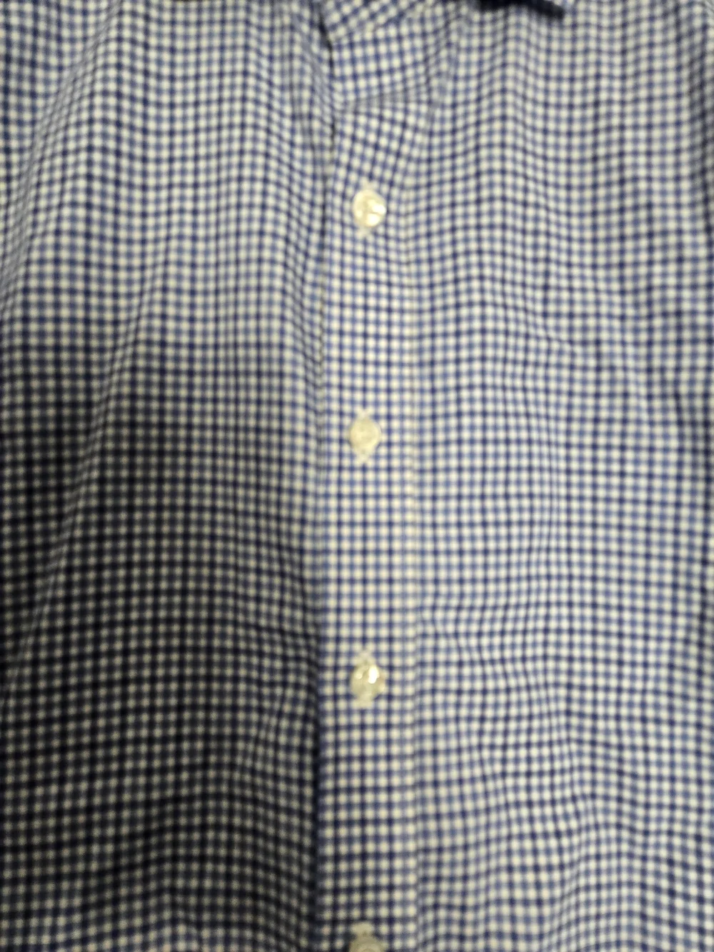 Ledbury Blue Gingham Small Check Dress Shirt Classic Cotton Spread Collar 15.5 - Picture 11 of 13